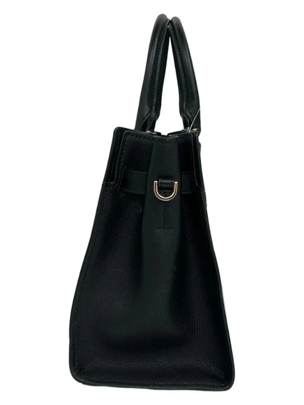MICHAEL KORS Hamilton Medium Satchel 35T1GHMS2L Black Leather Tote Bag